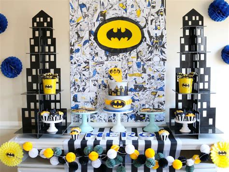 Diy Batman™ Birthday Party Backdrop And Dessert Table Fun365