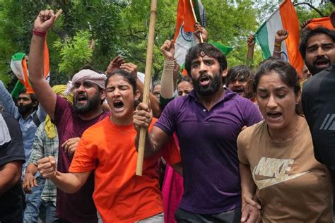 Indian Wrestlers Women S Mahapanchayat Protesting Wrestlers