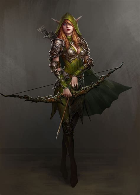 Artstation Archer Imthonof U Elf Art Female Elf Warrior Woman