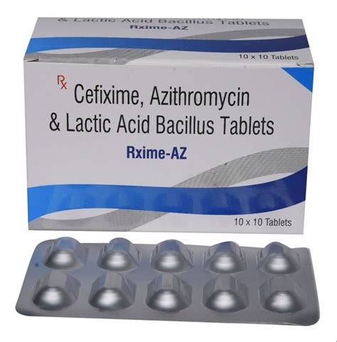 Rexime Az Cefixime Azithromycin Lactic Acid Bacillus Tablets Mg At