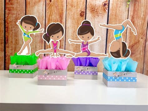 Gymnast Birthday Theme Gym Centerpiece Decoration Gymnastics Party