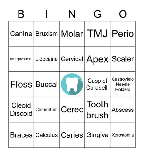 Dental Bingo Card