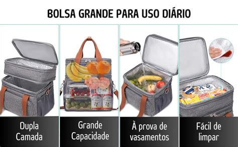 Bolsa T Rmica Premium Grande Capacidade Para Marmitas E Lanches Design