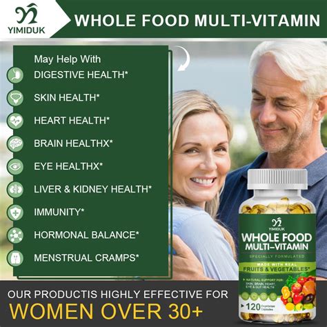 Whole Food Multivitamin Minerals Capsules Zinc And Vitamin D3k2 Improve Immunity Healthy Hair