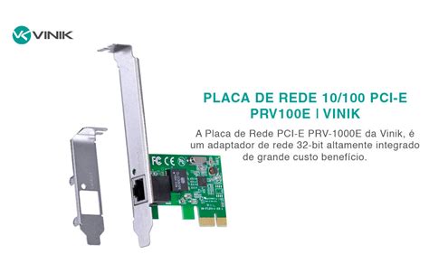 PLACA DE REDE 10 100 PCI E PRV100E 26260 Amazon Br