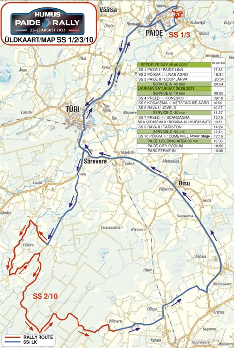 Kaardid 2023 Paide Rally