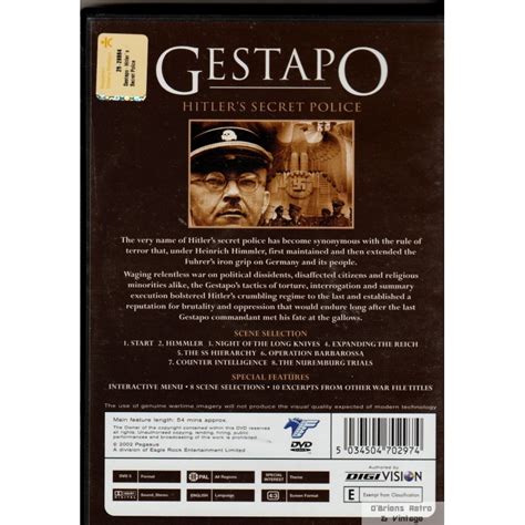 Gestapo Hitler S Secret Police Dvd O Briens Retro Vintage