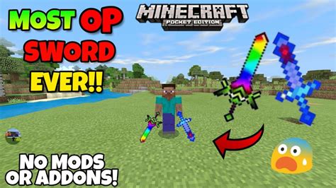 MCPE How To Make MOST OVERPOWERED SWORD EVER Command Block