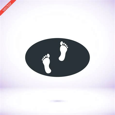 Black Footprints Icon Stock Vector By SimVA 144832805