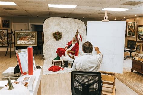 Local Artists Recreates Iconic Santa Painting