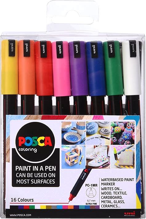 Amazon Posca PC 1MR Water Based Permanent Marker Paint Pens Ultra