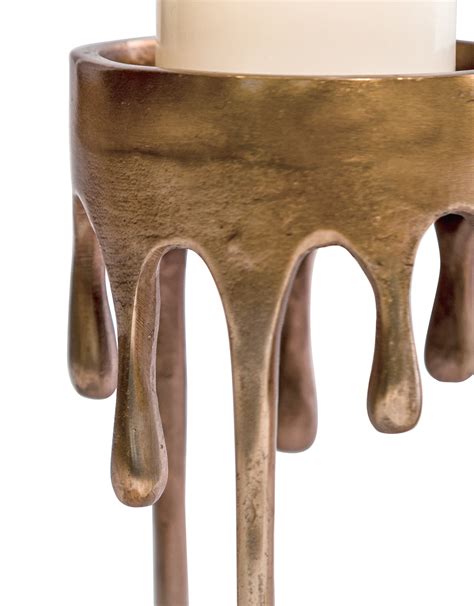 Large Gold Dali Drip Candle Holder