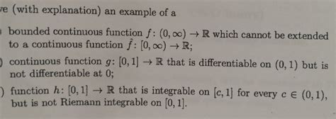 Solved E With Explanation An Example Of A Bounded