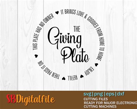 Giving Plate Svg The Giving Plate Svg Sharing Plate Svg Cookie Plate