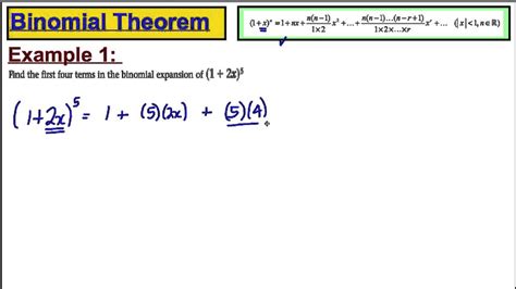 Core 4 Maths A Level Edexcel Binomial Theorem 1 Youtube