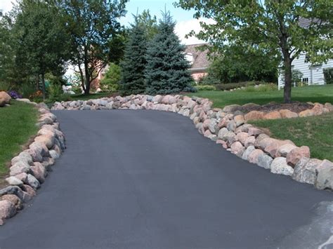 Rock Driveway Border Ideas As Long Logbook Image Archive