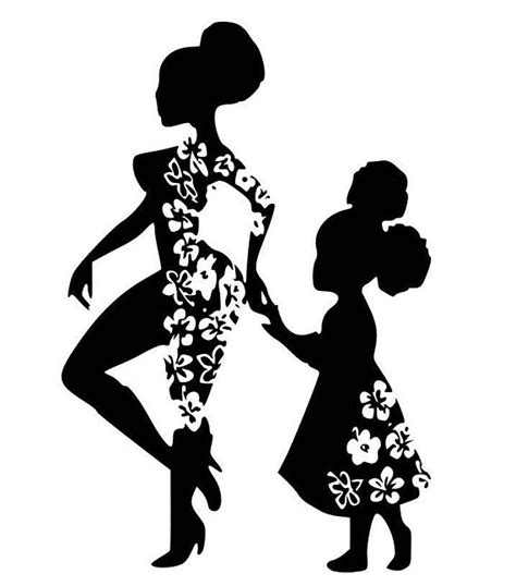 Mini Me Afro Girl Mother And Daughter Svg Digital Image Afrocentric