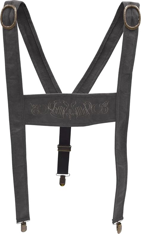 Nicky Bigs Novelties Lederhosen Suspenders Mens German Oktoberfest