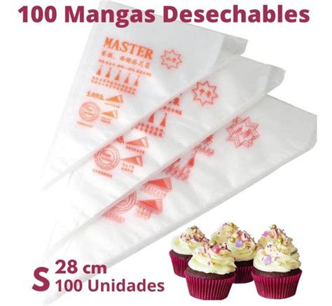 Mangas Desechables Pasteleras 100 Pzas Tamaño S Repostería MercadoLibre