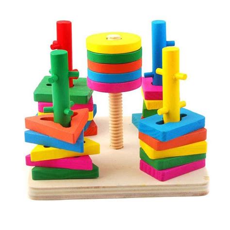 jucarie din lemn montessori potrivire forme  toys