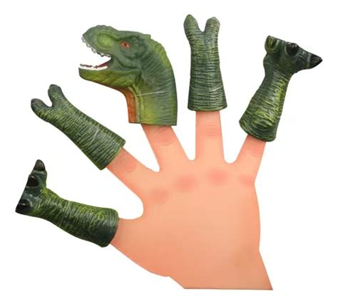 T Tere Para Dedos De Las Manos Dinosaurio Flexible Gomas Cuotas Sin