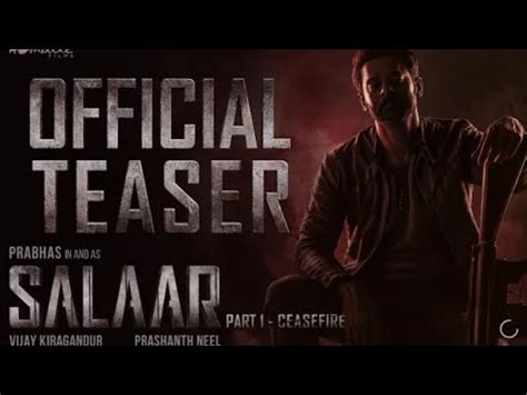 Salaar Movie Teaser Part Ceasefire Prabhas Prashanth Neel Youtube