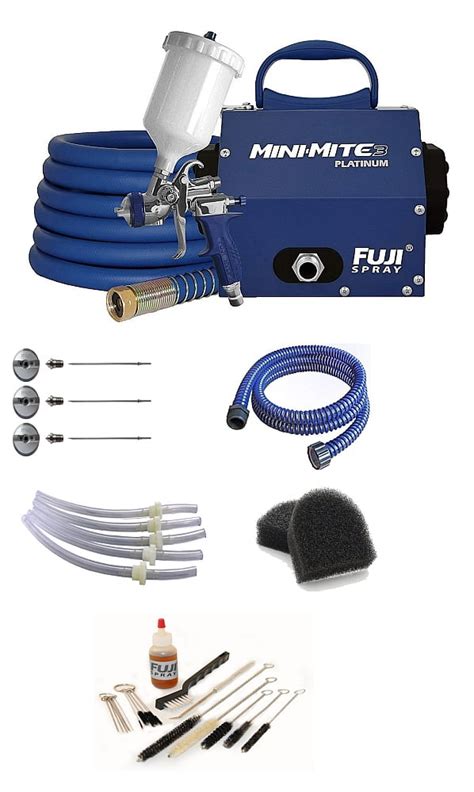 Fuji 2803 T75g Mini Mite 3 Platinum Gravity Hvlp Spray System And