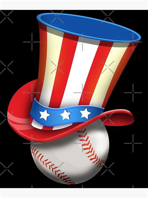 "Baseball 4th of july fourth of july patriotic tshirt gift" Poster by ...