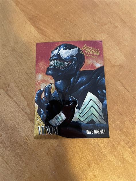 1995 Spiderman Fleer Ultra Golden Web Venom Insert Chase Card 8 Of