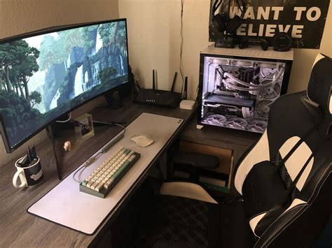 Satisfied With This For Now Tried To Keep It Clean Gaming Room Setup