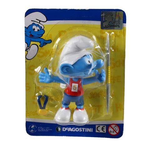 Collectible figurine DeAgostini The Smurfs the javelin thrower Nº43