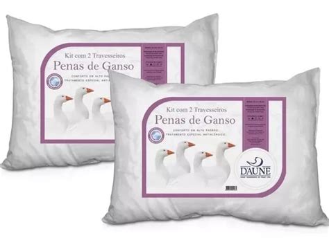 Almohada Daune Travesseiro Penas E Plumas 100 Pena De Ganso 100 Penas