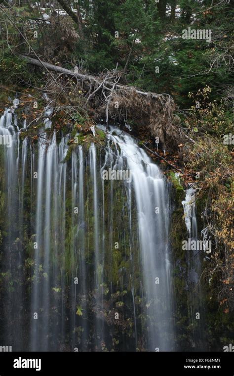 Mossbrae falls in Dunsmuir, California. The beautiful waterfalls in the ...