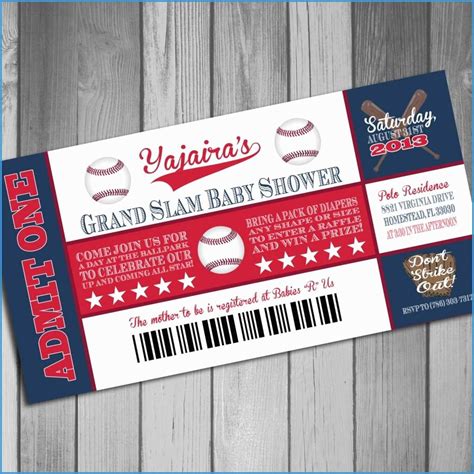 Baseball Ticket Invitation Template • Business Template Ideas