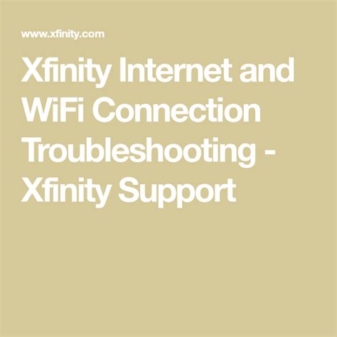 Xfinity Internet and WiFi Troubleshooting