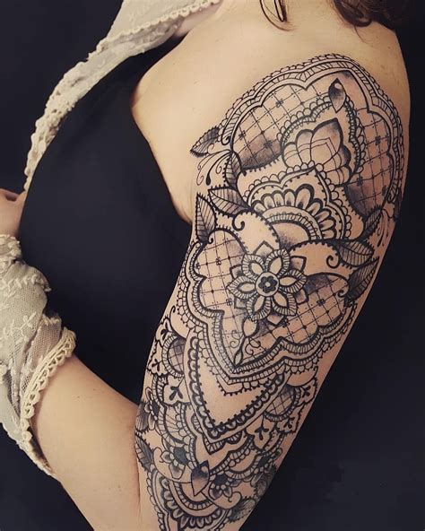 Lace Tattoo Ideas Tattoo Artist Alex Labeguerie Lace Sleeve