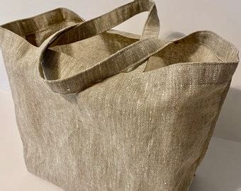 Linen Tote Bag Etsy