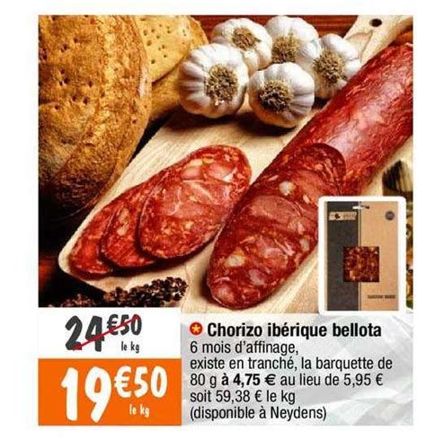 Offre Chorizo Ib Rique Bellota Chez Migros France