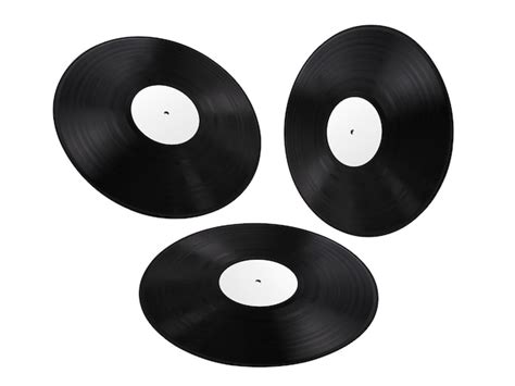 Premium Photo Black Vinyl Record Isolated On White Background