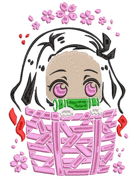 Anime Embroidery Pattern Nezuko Basket - A.G.E Store | designs