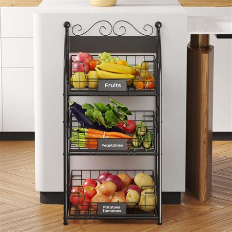 Amazon 3 Tier Fruit Vegetables Storage Stand Potato And Onion