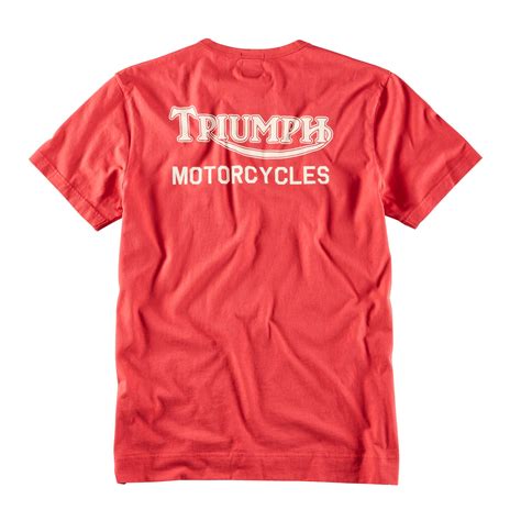 Triumph Motorcycles T Shirt Adcote Red Bad And Bold Bikers Finest