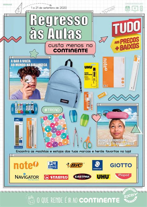 Folheto Continente Regresso às Aulas Promoções até 21 setembro O Caça