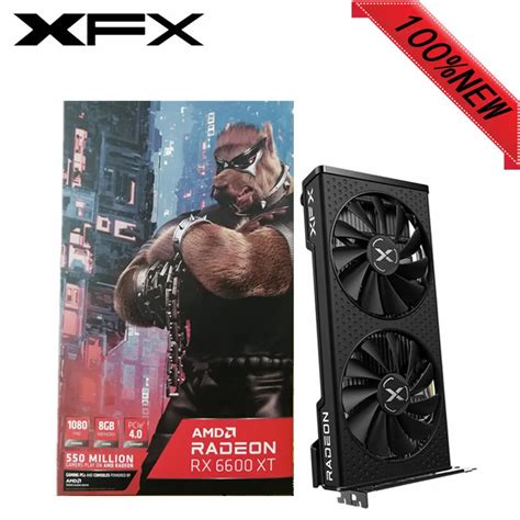 New Xfx Rx 6600 Xt 6600xt 8gb 6500 Xt Graphics Card Gpu Radeon Rx6600 Rx6650xt Gddr6