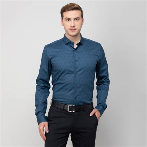 Buy Louis Philippe Men Super Slim Fit Printed Formal Shirt From Louis