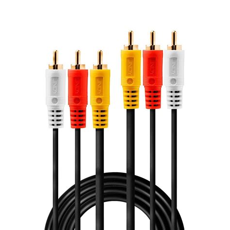 5m Premium AV Cable 3xPhono Male To 3xPhono Male - from LINDY UK