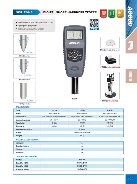 Digital Shore Hardness Tester Accud