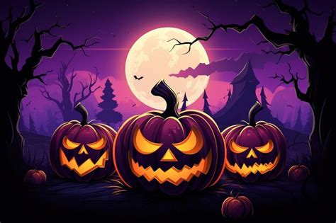 Premium AI Image Spooky Halloween Background Forest With