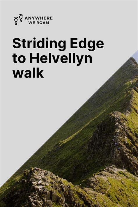 Helvellyn Via Striding Edge The Best Walk Up Helvellyn Map