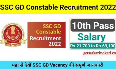 Ssc Gd Constable Recruitment Apply Now Online